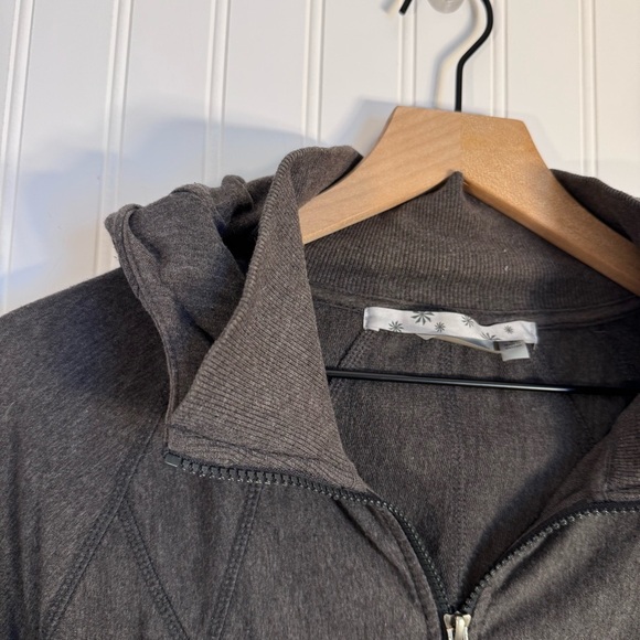 Athleta Full Zip Charcoal Gray Athletic Hoodie Thumb Hole Women’s Size Small - Picture 3 of 14